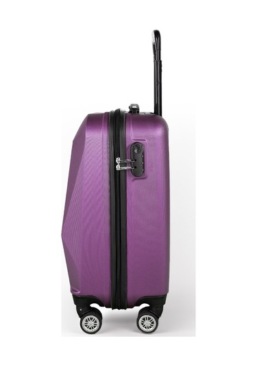 Polo&Sky Elmas Model Mor Renk Kabin Boy Valiz Bavul Mor
