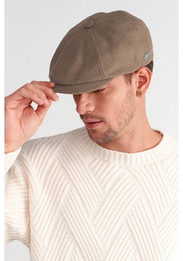 Erkek Bej Kasket Baretta Peaky Blinders Şapka - Standart Bej