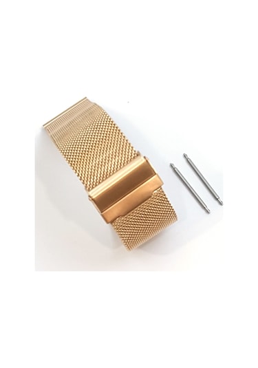 Hasır Kol Saat Kordonu Rose Çift Kilit 18 Mm (Ø1,90)