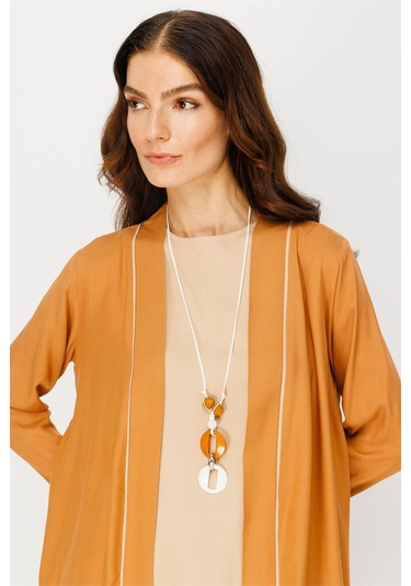 Rahat Kumaş Ceket Pantolon Tunik Koleyeli Takım Tarçın-tarçın Tarçın