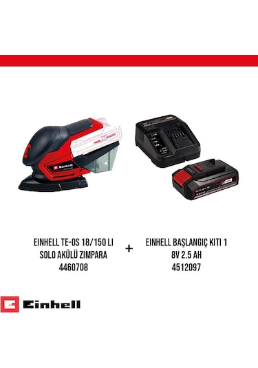 Einhell TE-OS 18/150 Li Akülü Zımpara + 2.5 Ah Akü