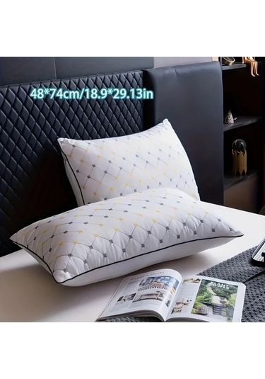 Trendooze Leke Temizleyici Beyaz Soğutucu Yastık 2li Set Nefes Alabilir Yatak Dekoru Beyaz Beyaz