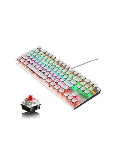 87 Tuşlu Daktilo Tarzı Blue Switch Mekanik Klavye