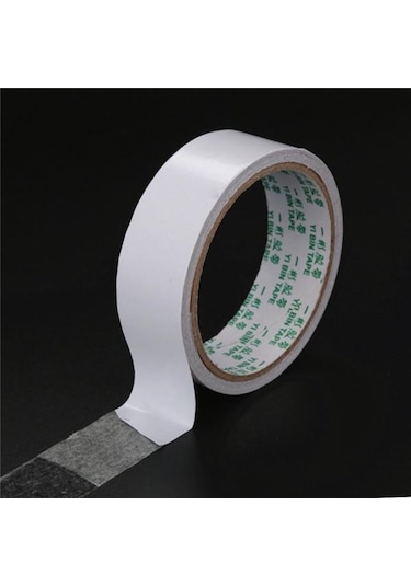 Ofis Beyaz Çift Taraflı Bant Kağıdı Güçlü Ultra-ince Yüksek Yapışkanlı Pamuklu Çift Taraflı Bant 15mmx8m