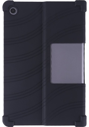 Lenovo Xiaoxin Pad Studio 11,5 İnç/tab Plus Silikon Kılıf Ve Destek Standı Sağlam Koruyucu Kapak - Siyah Tablet Kılıfı