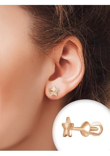 Zolotoj Merkurij Yıldızlı Gümüş Kaplama Gümüş Küpe Çubuklar 390688245 Altın