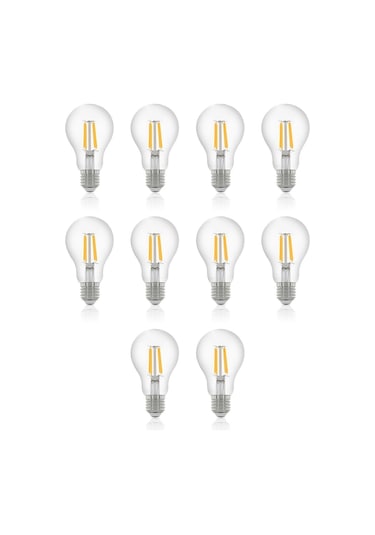 4w 220v E27 Rustik A60 Led Ampul A60-4 10'lu Paket 10'lu Sarı Işık E27 Rustik Ampul 4 Watt Yok A'dan