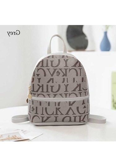 Ganzhoushop Sırt Sırt Sevimli Omuz Mektup Küçük Kadın Grey Çok Çantası Çantası Çantası Bayanlar Baskılı Amaçlı Rp Gri