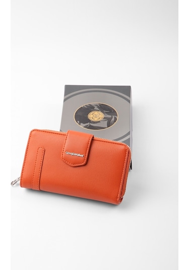 Cengiz Pakel Kadın Orta Boy Cüzdan 65256M Kiremit- Kiremit