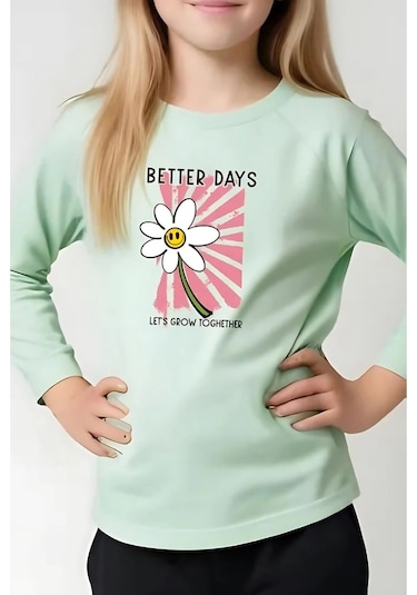 3'lü Better-focus-chill Baskılı Kız Çocuk Eşofman Takımı Çok Renkli