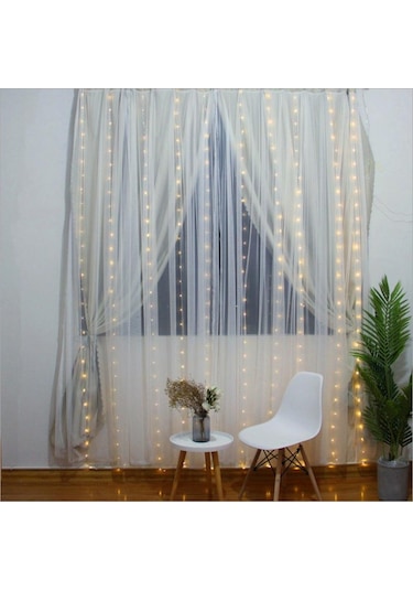 Jms Kongdii Mavi 3 M Led Işıklar Uzaktan Kumanda Usb Perde Peri Işıklar Led 3mx1m Mavi