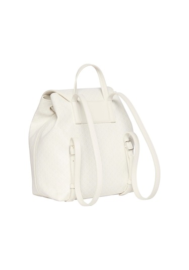Calvin Klein Emblem Aop Flap Sırt Çantası-14818 Krem