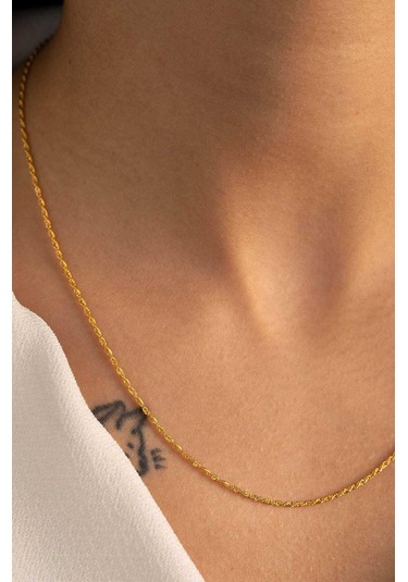 Çelikoğlu Kuyumculuk 14 Ayar Altın Burgu Zincir 2,69 Gr Açık Sarı Altın