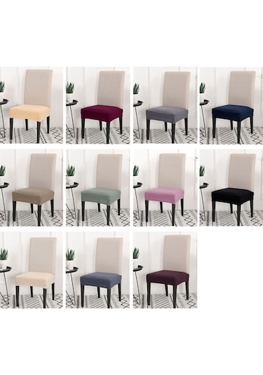 Örme Yastıklı Sandalye Minderi Kılıfı Mor Mor