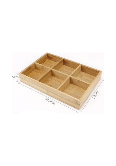 Sones Sıcak Tencere Bambu Tabak Bölmeli Tepsi Sebze Ahşap Tepsi Seti Altı Izgara Plaka