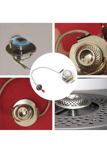 Kamp Gaz Sobası Brülör Soba Dış Prensan Kamp Soba Sırt Çantası Yürüyüş Barbekü İçin Siyah