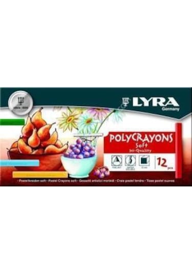 Lyra Polycrayons Soft - Toz Pastel-12'Li Kutu