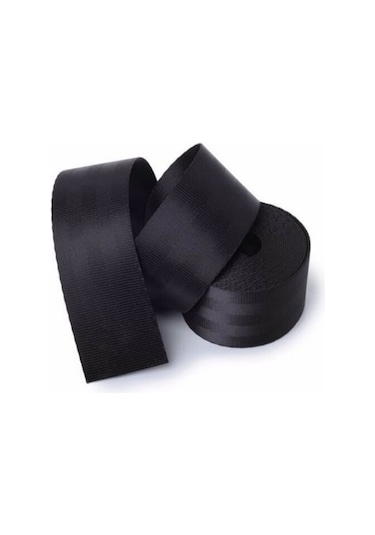 Siyah Renkli Emniyet Kemeri Şeritli 3 Metre 1 Kemer İçin