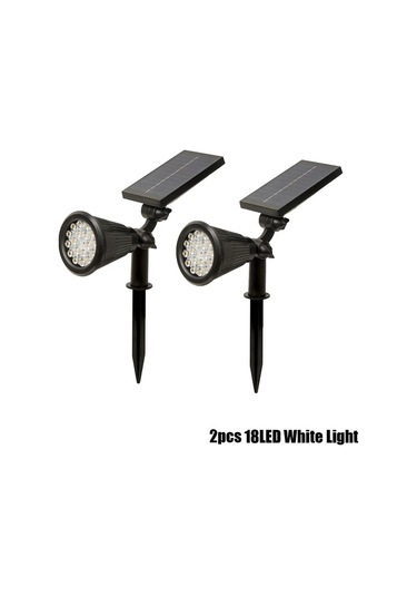 Elmpaly 2 Adet Beyaz Işık Solar Bahçe Aydınlatma 18 Led Ağaç Spot Işığı Ip65 Açık Hava Avize Yol Aydınlatma Altın