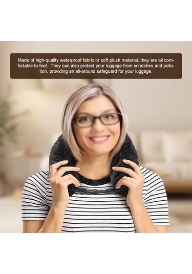 Padalink Seyahat Boyun Yastığı - Kıyafet Dolgulu Çantası, Su Geçirmez Lycra, Uçak Yastığı, 18x78 Cm Siyah, Çok Amaçlı Stokaj Siyah