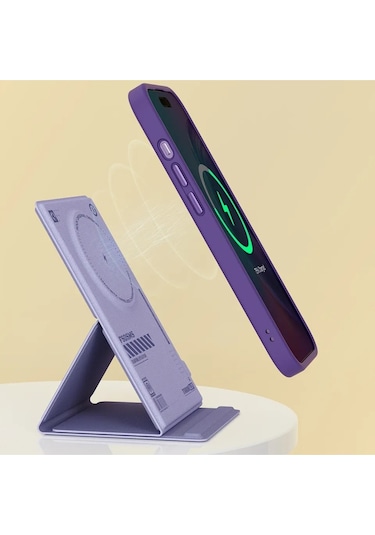 W50 Magsafe Standlı Kablosuz Şarj Cihazı - Beyaz