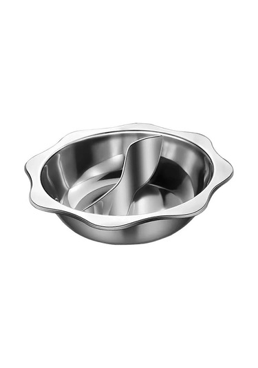 Restoran Ev İndüksiyonlu Pişirici İçin Paslanmaz Çelik Çift Lezzet Sıcak Tencere Kalınlaştırılmış Taban Diğer