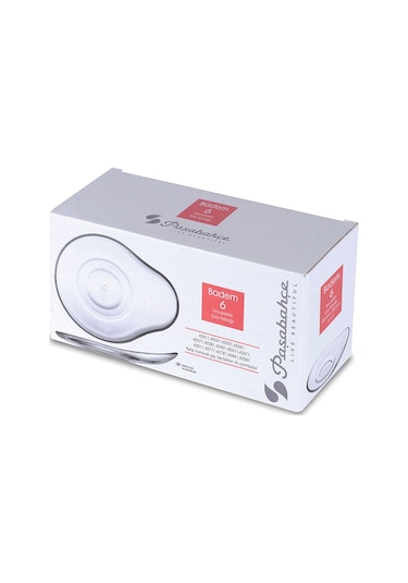 Paşabahçe 54741 6'lı Badem Çay Tabağı Şeffaf