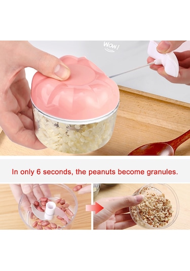 Xiyyadms Ev Kullanıma El İşlemli 170ml Biber Sos, Sarımsak, Zencefil Dilimleyici - Fonksiyonel Küçük Boy Mutfak Aleti Çok Renkli