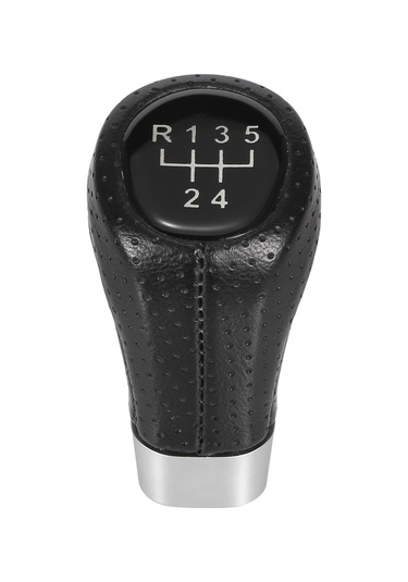 Yifomall Bmw 1 Seri E81 E82 E87 E88 2003-2013 İçin 5 Vites Deri Vites Topuzu Ve Koruyucu Kılıf Seti - Konforlu Sürüş Siyah