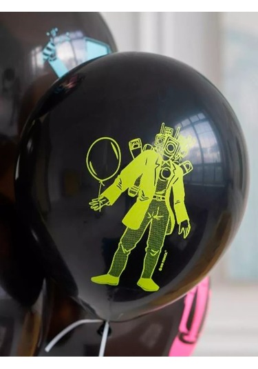 Riota Skibidi Şebboyu Hava Balonları 30 Cm 15 Adet 210945341 Siyah