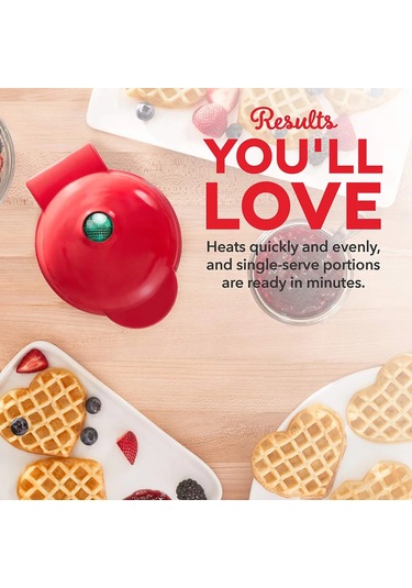 Mocatt Kalp Şeklinde Waffle Makinesi, Sandviç Makinesi, Pişirme, Fırın Tepsisi, Pink 1