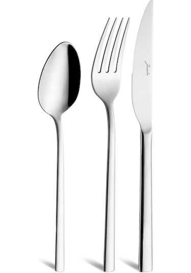 Jumbo 2001 18 Parça 6 Kişilik Yemek Çatal Kaşık Bıçak Takımı Çelik Çelik