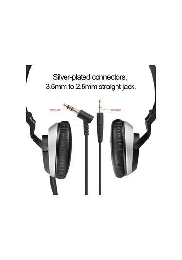 Konesam Bose Oe2 Kulaklık İçin 3.5mm-2.5mm Mikrofonlu Ses Kablo, Ses Düzeyi Kontrolü, Tpe Malzeme, Siyah, 150cm