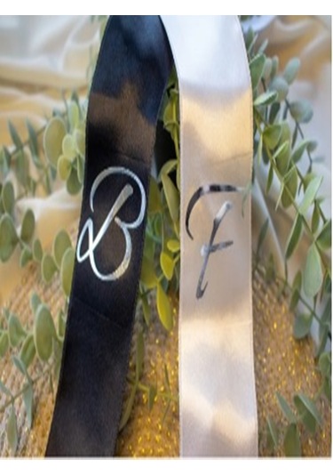 Gelin Damat Isimli Tören Takı Kurdelesi 2 Adet B-35