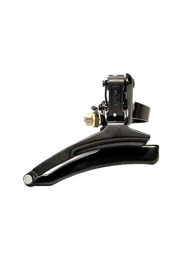 Bisiklet Ön Aktarıcı - 42t Qd-02 Üstten Çektirmeli Siyah Rengi Gri - Siyah