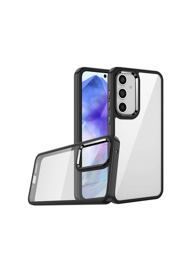 Zore Galaxy Uyumlu A05s Kılıf Flora Kapak - Siyah Siyah