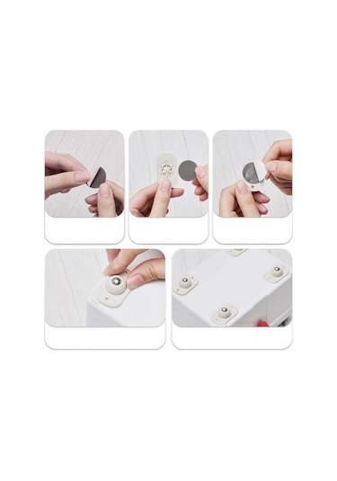 Bilyeli Eşya Kaydırma Aparatı 4lü Set Gri