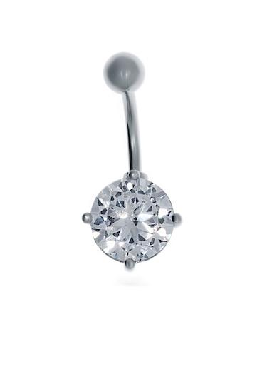 Kadın Tek Taş Model Çelik Piercing