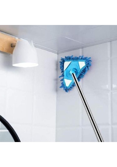 Mor 180 Derece Dönebilen Ayarlanabilir Üçgen Temizlik Paspas Ev Duvar Tavan Zemin Temizleme Paspas 2