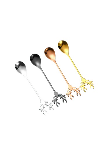 Jzcat 4 Adet 14cm304 Paslanmaz Çelik Kahve Kaşığı