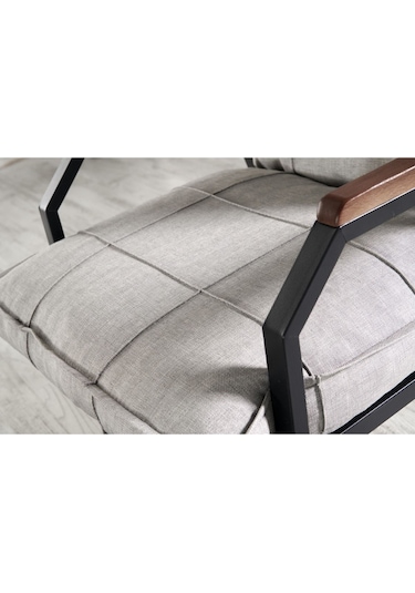 Mygusi Hayal Balkon, Bahçe, Cafe - Metal Kanepe Koltuk Takımı 2+1+1 Sehaplı Açık Gri