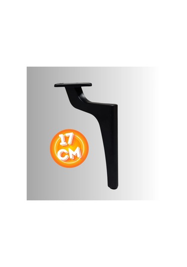 17 Cm Metal Zirve Ayak Koltuk Ayağı Mobilya Ayağı Ünite Ayağı Konsol Ayağı Puf Berjer Ayağı Siyah