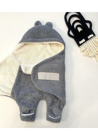 Rokeff Wellsoft Dış Kundak 0-6 Ay Gri-Krem Gri - Krem