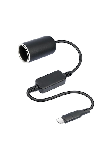 Type C To Çakmak Adaptörü, 5v -12v Araba Cihazları İçin Güç Kaynağı