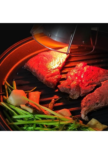 Hangfox 304 Paslanmaz Çelik Mutfak Torçu Ek Parçası, İki Katlı Izgara, Evde/kampingde Et Sebze Pişirme, Yüksek Isı, Kolay Kullanim