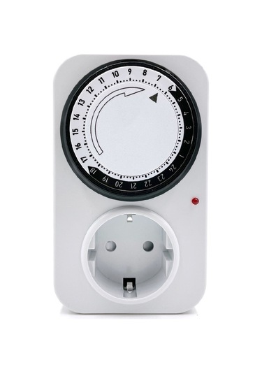 Tenfowee Avrupa Standartı Mekanik Zamanlayıcı Soket - 24 Saat Döngüsel Otomatik Elektrik Kontrolü Açma/kapama Anahtarı 16a, 4000w, Beyaz