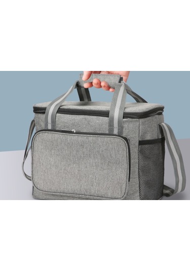 Fonksiyonel Öğle Çantası Termal Yalıtımlı Öğle Yemeği Kutusu Erkek Kadın Piknik Çantası Soğutucu Büyük Plaj Çantası Çanta Yemeği Omuz Çantası Öğle Çantaları 2 Kat Mavi