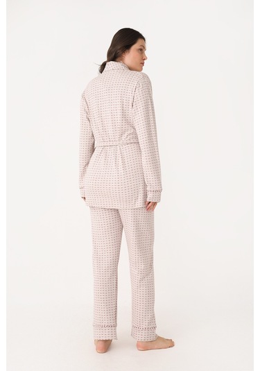 Nbb Kadın Kırmızı Sabahlık Pijama Takım Kırmızı