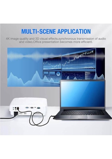 4K 1M Metre 4K 3D Ultra Hd Ethernet Destekli Altın Uç Hdmi  Kablo