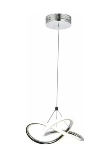 Burenze Modern Tekli Sarkıt Power Led Avize Krom Beyaz Işık